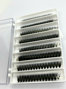 Extensions de cils volume préfabriquées à base pointue, longueurs mixtes, effet naturel, faites à la main, pour un volume doux, vente en gros - Product Image 3