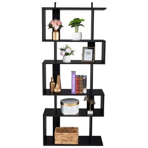 Libreria Angolare Autoportante a 5 Cubi, Scaffale a 5 Ripiani, Organizzatore per Armadio, Espositore in Nero - Product Image 5