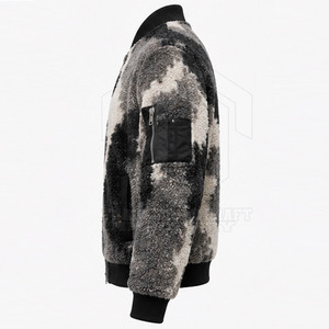 Chaqueta de Cuero Premium con Pelo Sintético, Mezcla de Lana, Ajuste Elegante, Ropa de Invierno para Hombre, Logotipo Frontal, Transpirable - Product Image 3