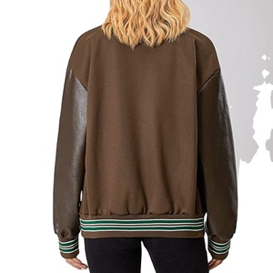 Customized Logo Printing <b>Women</b> Varsity <b>Jackets</b> High Quality Varsity <b>Jacket</b> Manufacturer Custom Wholesale Embroidery Winter Wear - Product Image 3