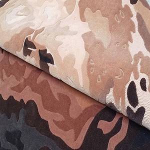 Abstract Neutral Camo Area Rug Modern Artistic Hand Tufted Wool Carpet Contemporary Living Room Bedroom Luxury <b>Floor</b> Decor Rug - Product Image 3