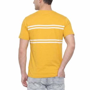High Quality Men's Striped T-Shirt Short Sleeve O-Neck Regular Fit Cotton Casual Breathable Knitted Custom <b>Design</b> Men Shirts - Product Image 6