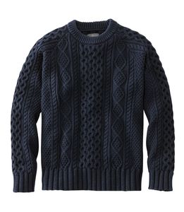 Pull col rond côtelé personnalisé en maille épaisse style pêcheur, coupe décontractée, noir minimaliste, hiver - Product Image 3