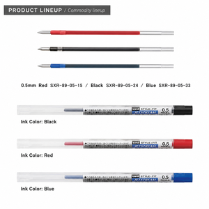 Recharge de stylo à bille Mitsubishi Jetstream fabriquée au Japon, encre à faible viscosité, 0,38 mm, pour stylo multifonction, noir, bleu, rouge - Product Image 4