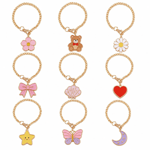 Abalorios Personalizados para Asas de Vasos, Etiquetas de Mariposa Adorables, Abalorios de Esmalte Suave, Accesorios para Vasos, Fabricante - Product Image 1