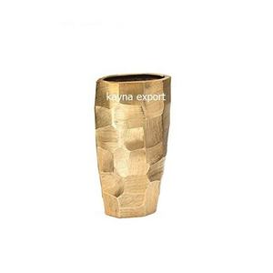 Florero de trompeta decorativo de lujo para boda y decoración del hogar, jarrón de piso hecho a mano, jarrón de piso de estilo vintage de metal para Decoración - Product Image 6