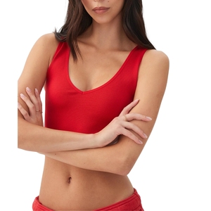 Top Corto de Compresión para Mujer, al por Mayor, Personalizado, sin Mangas, con Tirantes Ajustables, Top Deportivo de Spandex con Nuevo Diseño - Product Image 3
