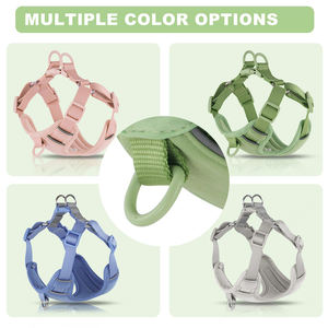 Harnais pour chien léger et écologique avec fermeture à boucle en plastique, logo personnalisé, gilet de luxe pour la promenade et l'entraînement des animaux de compagnie, vente en gros - Product Image 5