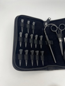 Kit de Herramientas Profesional para Extensiones de Cabello con Método de Trama Pequeña, Más Vendido, Color Negro Mate, Alicates de Dos Orificios, Tijeras con Mango de Bucle - Product Image 4