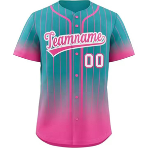 Camiseta de Béisbol Personalizada para Hombre, Manga Corta, Estampado Sublimado a Rayas, Nombre del Equipo 00, Absorbe la Humedad, Corte Regular, Adulto, Todas las Temporadas - Product Image 5