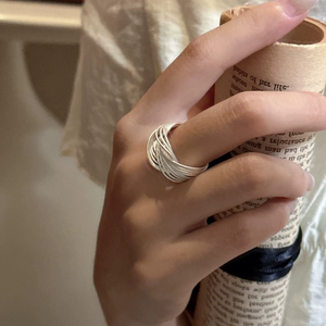 Anillo de Plata de Ley S925, Estilo Coreano, Diseño de Líneas Minimalistas, Anillo Retro Simple, Joyería de Plata - Product Image 4