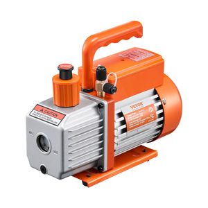 Pompe à vide rotative à un étage à palettes 4 CFM HVAC avec huile incluse pour systèmes HVAC - Product Image 1