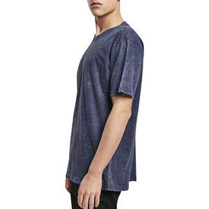 T-shirt en coton délavé à l'acide, coupe oversize, style vintage usé, nouveau modèle, streetwear pour hommes, vente en gros - Product Image 2