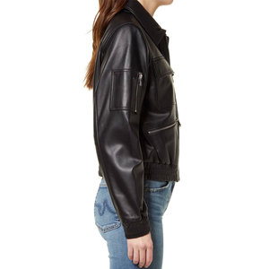 แจ็คเก็ตหนังแท้ขายส่งสำหรับผู้ชายและผู้หญิง แฟชั่นสไตล์มอเตอร์ไซค์ มีไซส์พลัสไซส์ให้เลือก หนังแท้คุณภาพเยี่ยม 100% - Product Image 4