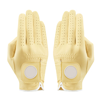 Nouveauté, prix bas, gants de golf en cuir Cabretta antidérapants, doux, respirants, légers, avec sangle de poignet réglable.
