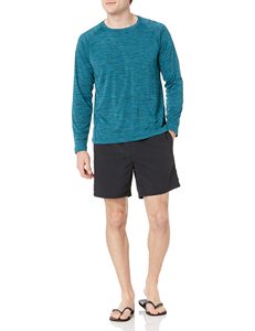 T-shirts de protection solaire pour homme, manches longues, col rond, coupe classique, de haute qualité, tendance et adaptés aux activités de plein air. - Product Image 1