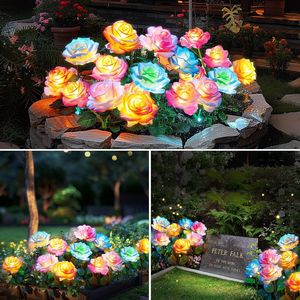 Set di 4 Luci Solari da Giardino Impermeabili per Decorazione Esterna e Illuminazione Murale - Product Image 2
