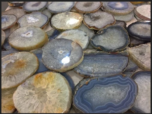 Plateau en pierre de haute qualité, agate noire, pierre naturelle dorée, plateau en pierre de cristal, plateaux de pierres de guérison, agate, grossiste - Product Image 6