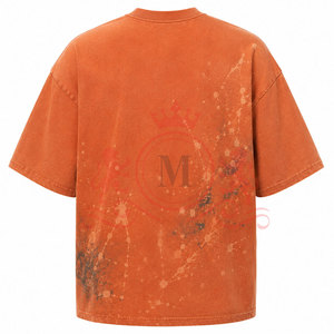 T-shirt élégant décontracté effet délavé avec col rond confortable et tissu en coton léger - Product Image 2