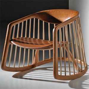 Chaise à bascule en bois personnalisée, design original moderne et minimaliste, écologique, pour salon, chambre et villa – Offre Spéciale - Product Image 4