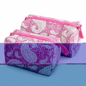 Bolsa de Cosméticos Pinksa Fashion, Acolchada con Diseño Paisley, de Algodón Resistente al Agua, Ecológica y Duradera, con Cierre y Organizador de Maquillaje - Product Image 4