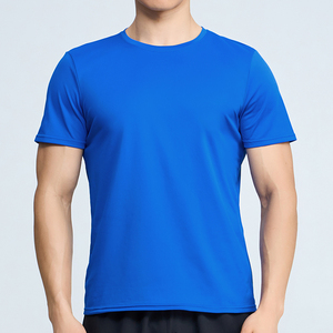 Blank Summer Bright Color Running Fitness Men Athletic Casual Custom logo <b>Polyester</b> <b>Tshirts</b> - Product Image 4