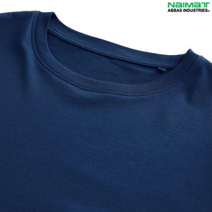 Camiseta de Algodón de Manga Corta Azul Marino para Hombre, Corte Regular, Cuello Redondo, Diseño Casual con Letras Estampadas y Logotipo Frontal - Product Image 6