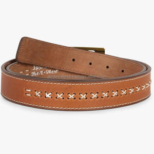 Mayorista Fabricante India Suministro superior Hecho a mano Piel de vaca de grano completo Premium Hombres Moda Cuero Casual Cinturones y accesorios - Product Image 5