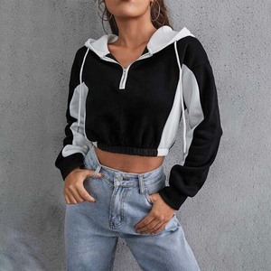 Conjunto de Invierno para Mujer, Sudadera con Capucha de una Pieza y Sudadera Corta con Capucha, Forro de Poliéster/Algodón Transpirable - Product Image 1