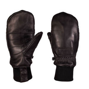 Mitaines de ski chaudes et imperméables en cuir personnalisées pour homme et femme, idéales pour le snowboard et les sports d'hiver en extérieur, résistantes au vent et au froid. - Product Image 1