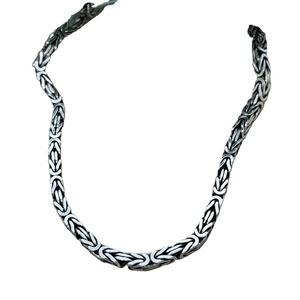 925 Sterling <strong>Silver</strong> King Link <strong>Chain</strong> Men Jewellery Byzantine Necklace Wholesale Hip Hop Mens Jewelry Trendy Hot Sale