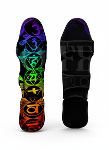 Protections de tibia pour boxe, arts martiaux, entraînement MMA, Muay Thai, Kickboxing, avec design imprimé sur toute la surface, logo personnalisé, design protecteur - Product Image 3