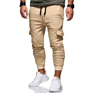 Vêtements de sport pour hommes Laso Industry, pantalon cargo slim fit mi-lourd, noir teinté, 100% polyester, séchage rapide, hiver, OEM - Product Image 3
