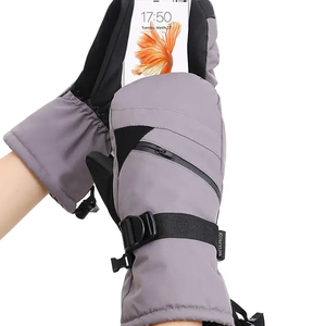 Mitaines de snowboard imperméables avec logo personnalisé - Mitaines d'hiver extra chaudes avec fermeture à boucle pour hommes et femmes (vente en gros) - Product Image 4