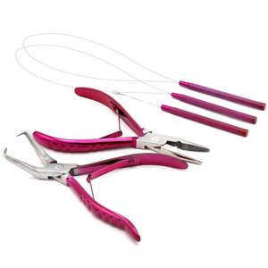 Wholesale Prices Hair Extension Toolkit with Sectioning <b>Clips</b> and Pulling <b>Hooks</b> with High Quality - Product Image 1