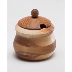 Salero y Azucarero de Madera de Acacia Pulida Ecológica de Primera Calidad, con Forma Geométrica, Caja de Almacenamiento para Cocina de Barkah Star - Product Image 1