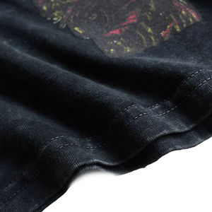 T-shirts graphiques personnalisés pour hommes, t-shirts oversize, t-shirts vintage lavés, streetwear, hauts décontractés, manches courtes, t-shirt en coton noir - Product Image 4