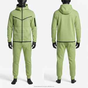 Survêtement gris à capuche pour homme, design personnalisé OEM, sweat-shirt à fermeture éclair intégrale avec poches latérales, vêtements de sport décontractés, tenue d'automne - Product Image 5