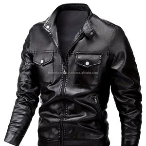 Veste tendance en cuir véritable à fermeture éclair personnalisée pour hommes de bonne qualité à des tarifs de gros Vestes tendance en cuir de couleur personnalisée - Product Image 1