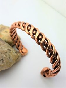 2022 <b>Copper</b> Bracelet Heavy Twisted <b>Bangle</b> Customizes Adjustable Custom <b>Men</b> Health Cuff for Arthritis and Rheumatic - Product Image 3