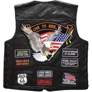 Chaleco de Motocicleta Unisex de Cuero Vacuno Genuino Negro, Transpirable, para Invierno, Personalizado, sin Mangas, para Motociclistas, Tallas Grandes, OEM, ODM - Product Image 3