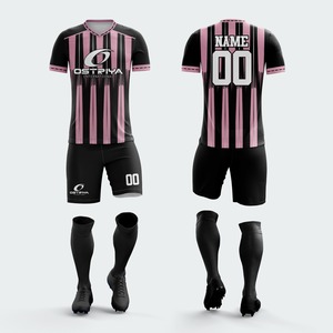 Polyester Soccer Sportswear Sets Heat-Transfer Printing Short Front Quick Dry Breathable Custom Team <b>Name</b> Uniforms for Team Wear - Product Image 5