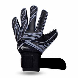 Customized Design Goalkeeper Gloves Front Palm German Latex Backhand Mesh Latex And Silicon Inject Elastic Attached <b>Strap</b> - Product Image 2