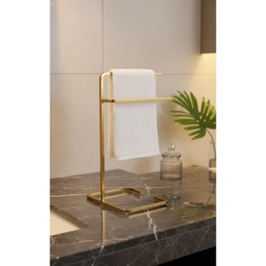 Moderno Soporte Cuadrado para Toallas de Acero Inoxidable, Porta Servilletas de Metal Dorado, Ecológico y Duradero, Modelo Aqudus Saleem AS-MAH1 - Product Image 1