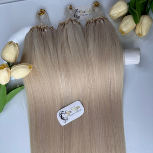 2024 Micro Ring Extensions 100% Vierge Blonde Cheveux Humains Haute Qualité Main Douce Lâche Vague Profonde Style Tendance Chaude En Gros - Product Image 5