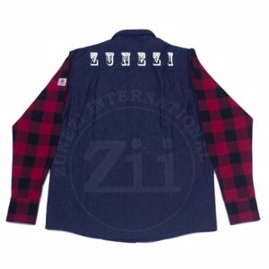 Chaquetas de Soldadura Resistentes al Fuego y al Agua FR Clothing Snaps Down de 7.5oz, Camisa FR NFPA2112 con Botones de Perla, Dos Tonos - Product Image 2