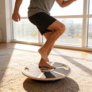 <span class=keywords><strong>Planche</strong></span> d'équilibre en bois personnalisée en gros |   Poignée d'entraînement portable et durable pour le fitness, le yoga, les exercices sportifs et le renforcement de la taille - Product Image 2