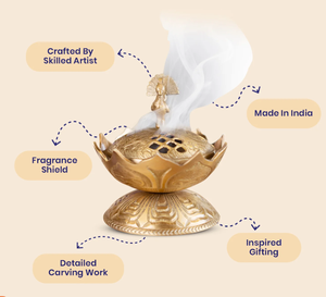 Brûleur d'encens en laiton de haute qualité, artisanal, décoratif, cadeau, décoration d'intérieur, artisanat, exportation mondiale - Product Image 5