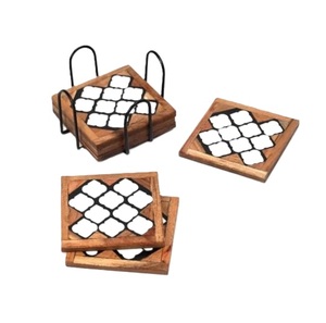 Luxury Design Resin Inlay Coaster Set MDF Coaster Resin Coaster MDF Resin Inlay Coaster Place Mats at very best selling Price - Product Image 4