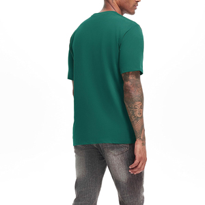 T-shirt d'été de haute qualité pour homme, tricoté, look décontracté, couleur unie, nouvelle mode, respirant, à manches courtes, t-shirt à col contrastant pour homme - Product Image 6